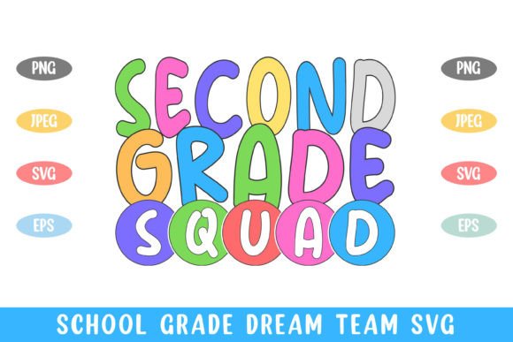 2nd Grade Squad School Kid Graphics and Crafts