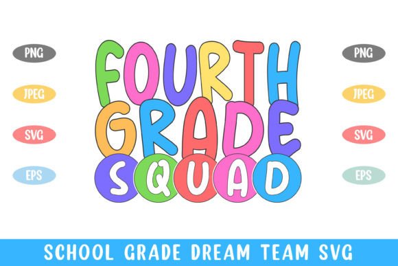 4th Grade Squad School Kid: A Versatile Graphic Design Asset for Crafts and Branding