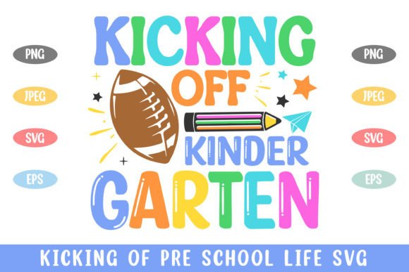 Kicking Off Kindergarten Kid Life: A Graphic Design Asset for Crafts and Branding