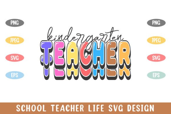 Kindergarten School Teacher Life Graphics and Crafts