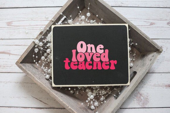 One Loved Teacher Retro Svg Design for Crafts and Graphics