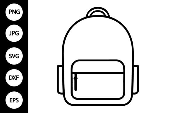 Outline School Backpack SVG Review