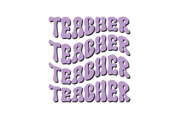 Retro Wavy Teacher Sublimation Svg Png