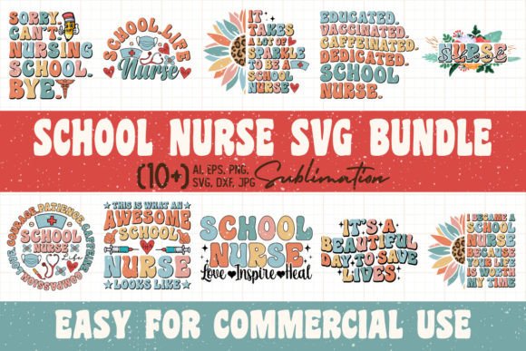 School Nurse SVG PNG Bundle for Crafts and Graphics