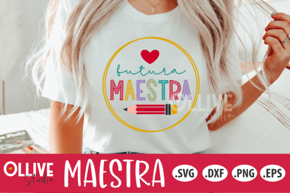 Teacher Spanish SVG Futura Maestra SVG