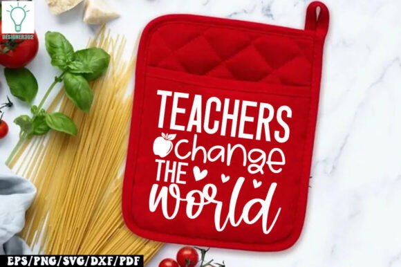 Teachers Change the World Pot Holder SVG: A Creative Design Asset for Branding and Crafts