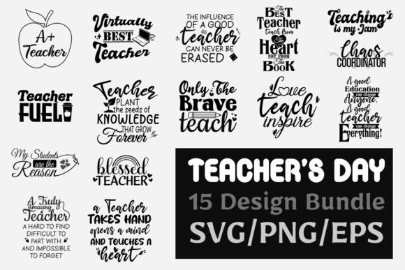 Teacher’s Day SVG PNG Design Bundle