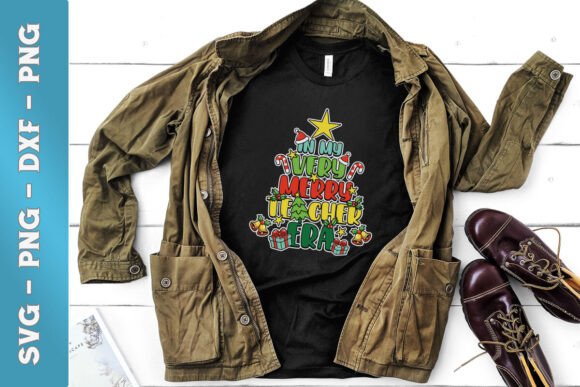 Xmas in Very Merry Teacher Era SVG
